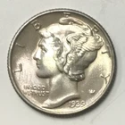 1939 10C FB Mercury Dime~