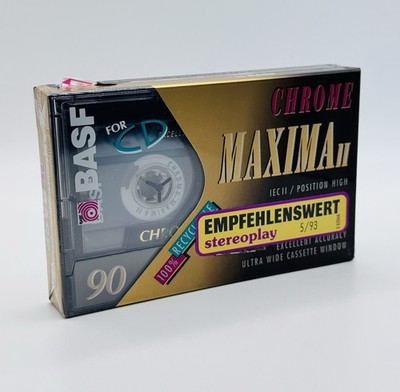 BASF Chrome Maxima II 90 Cassette Tapes 1993-1994 + OVP + SEALED +   