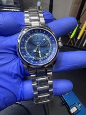 Seiko MOD watch genuine NH35 Automatic movement Blue Dial  Exhibition caseback 