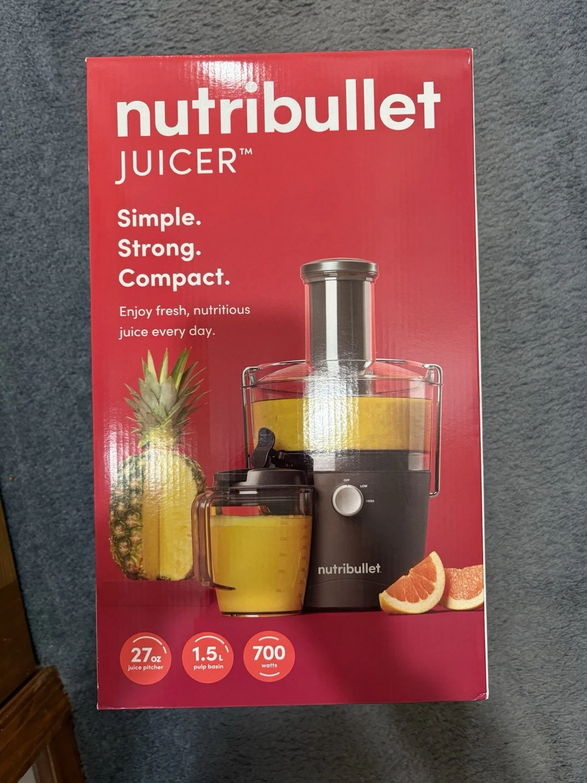 NEW Nutribullet Juicer 700W 27oz Juice Pitcher 2-Speed Electric Juicer -