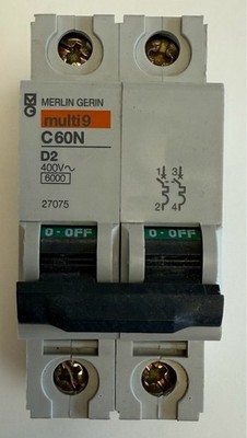 Merlin Gerin Leitungsschutzschalter multi 9 / D2 / 2A / C60N 2P D 2A / 27075