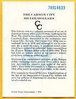 Genuine 1878-CC GSA Certificate of Authenticity (COA) - Free Shipping