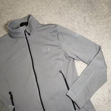 Mountain Hardwear Womens Waffle Thermal Size Medium Gray Full Zip Jacket Hiking