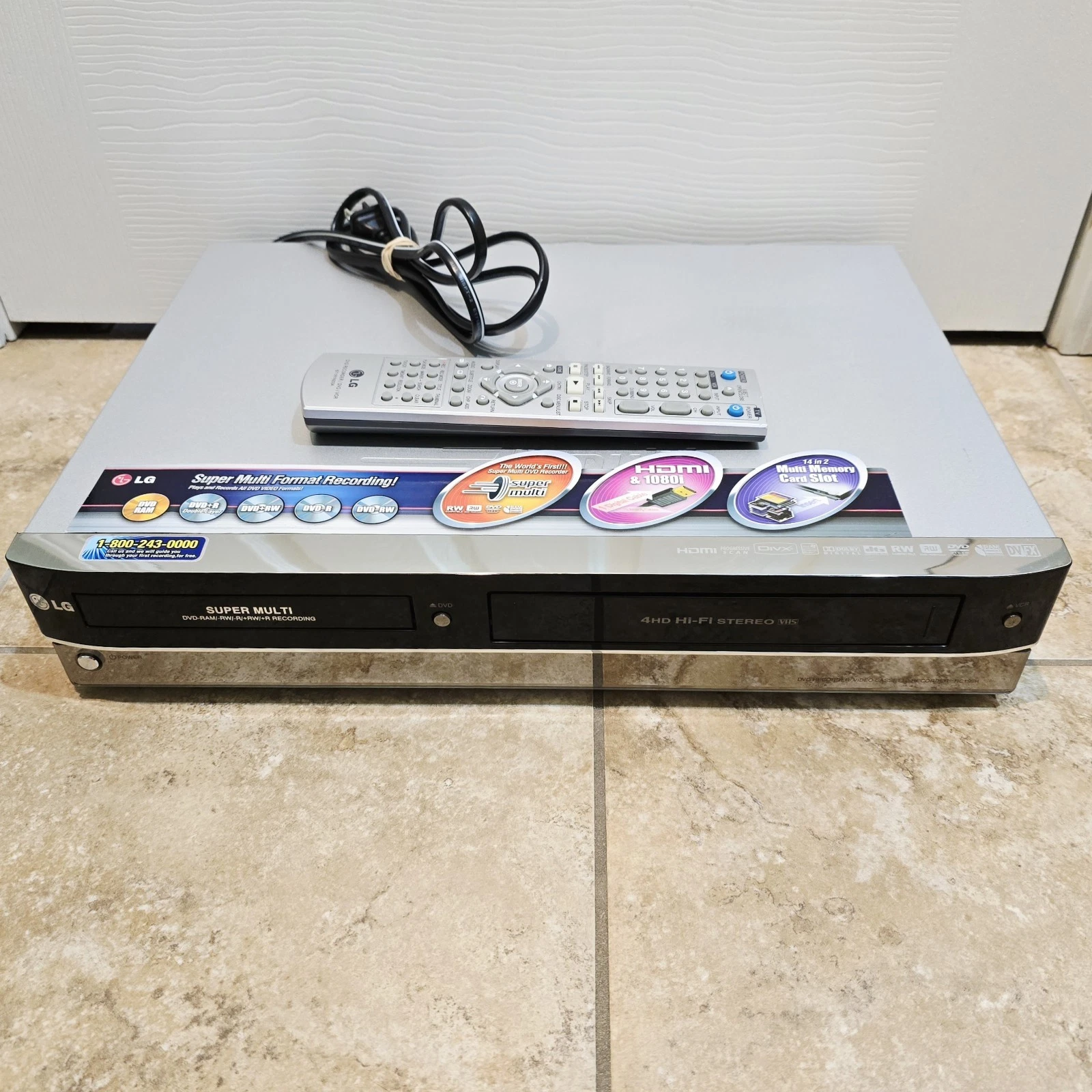 LG RC199H Super Multi DVD Recorder & VCR Combo HDMI w/ Remote TESTED Works *READ