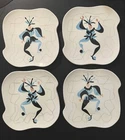 4 rare Red Wing Pottery KERMIS-8 1/2” Plates-PRISTINE condition