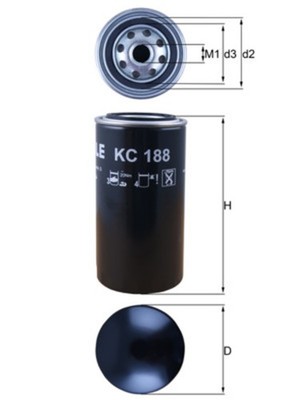 Kraftstofffilter KNECHT KC 188 Feinfilter Anschraubfilter Vorfilter für NISSAN 1