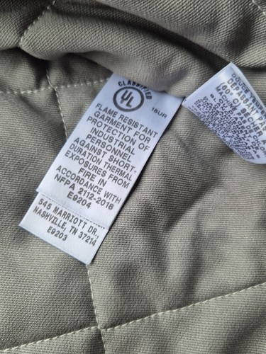 Bulwark FR Flame Resistant Blue Bomber Jacket Button Up 2XL Coat - Bild 6 von 8