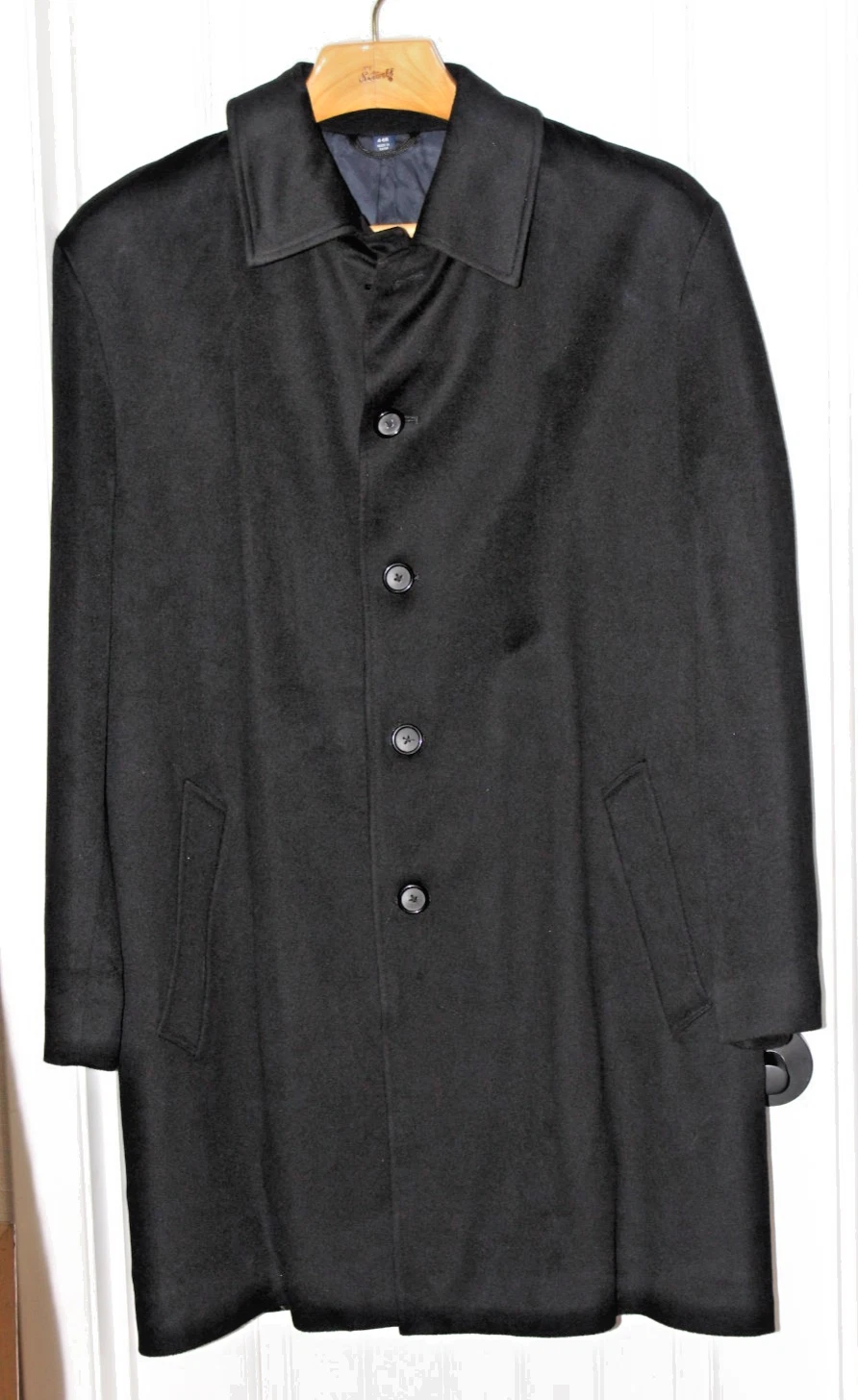 LORO PIANA Storm System X Turnberry 100% Wool Overcoat Top Trench Coat 44Regular