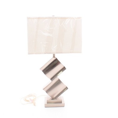 Lite Source Table Lamp Polished Steel with White Shade LS-21929PS-WHT