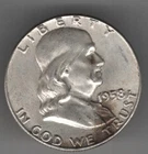 1958 P FRANKLIN HALF DOLLAR 90% SILVER 50¢ PHILADELPHIA UNITED STATES OF AMERICA