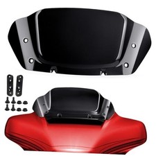 Windshield 8" Wave Windscreen Wind Splitter Compatible for CVO Street Black