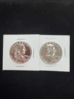2 Proof Benjamin Franklin Half Dollars UNC