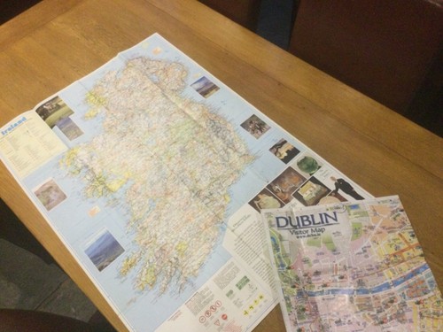 Maps of Ireland and Dublin, vintage maps