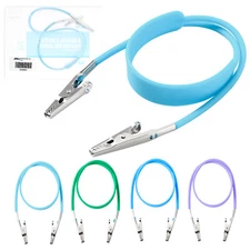 10PCS Dental Bib Clips Flexible Silicone Chain Baby Patient Napkin Holder Clip