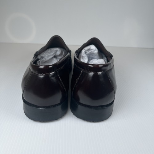 Johnston & and Murphy – burgunderfarbene polierte Pannell Penny-Loafer 20-6283 Größe 7,5 - Bild 4 von 8