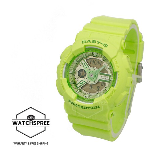 Casio Baby-G Y2K-Styled Green Resin Band Watch BA110YK-3A BA-110YK-3A - Picture 2 of 3