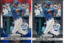 2014 Panini Prizm Prizms Red White & Blue Pulsar #15 Salvador Perez Royals base