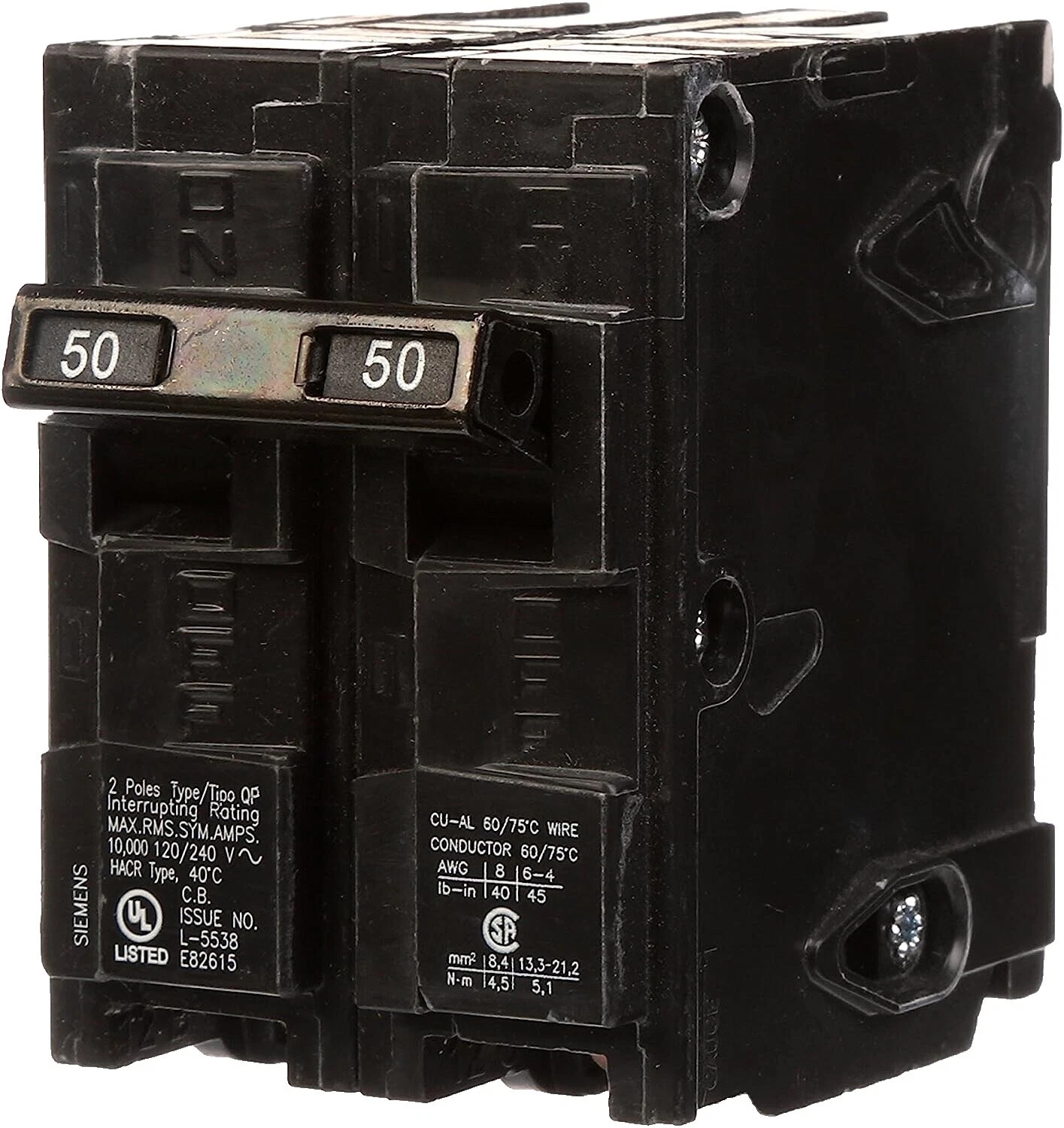 Siemens Industrial Circuit Breakers 2 Poles