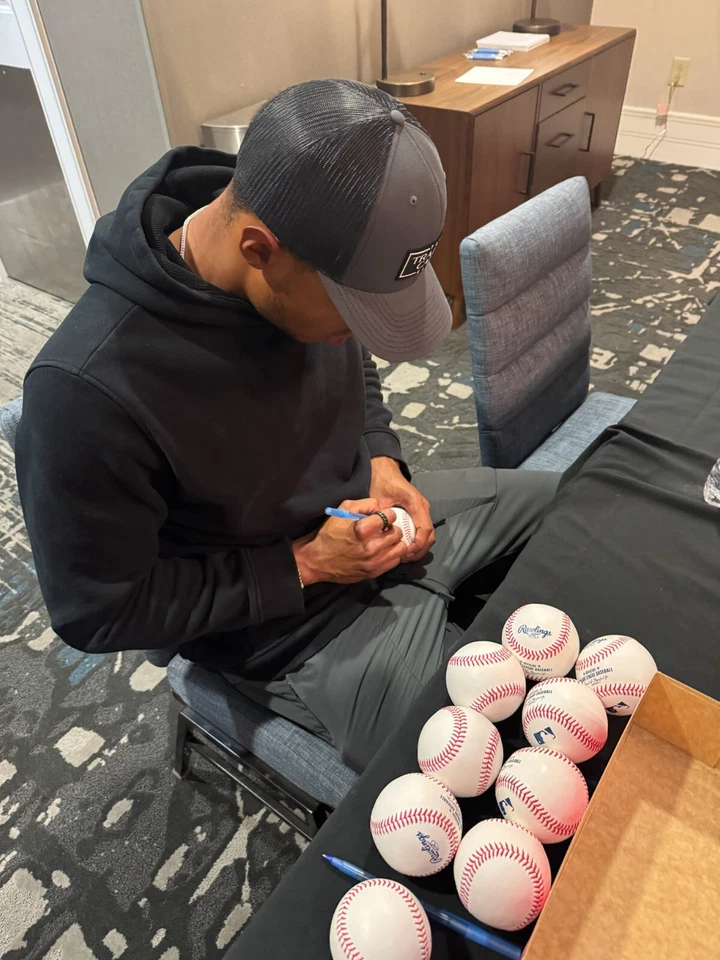 Christian Moore Autographed Rawlings OMLB Baseball Inscribed 2024 1st Rd #8 PSA - Image 3 of 4