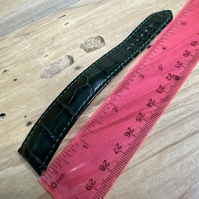 Rolex Geneva Green Alligator Strap Ref 346763 20mm Lug 136mm Long