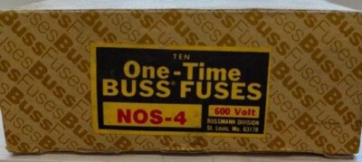 Lot of One- Time BUSS FUSES NOS-4 600 Volt mo. 63178 QTY 10