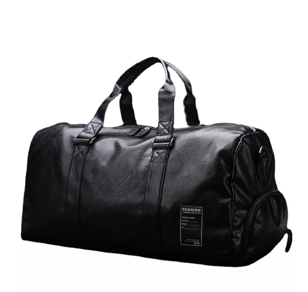 Leather Weekend Bag Genuine Travel Duffle Sports Cabin Gym Holdall Luggage  Bag