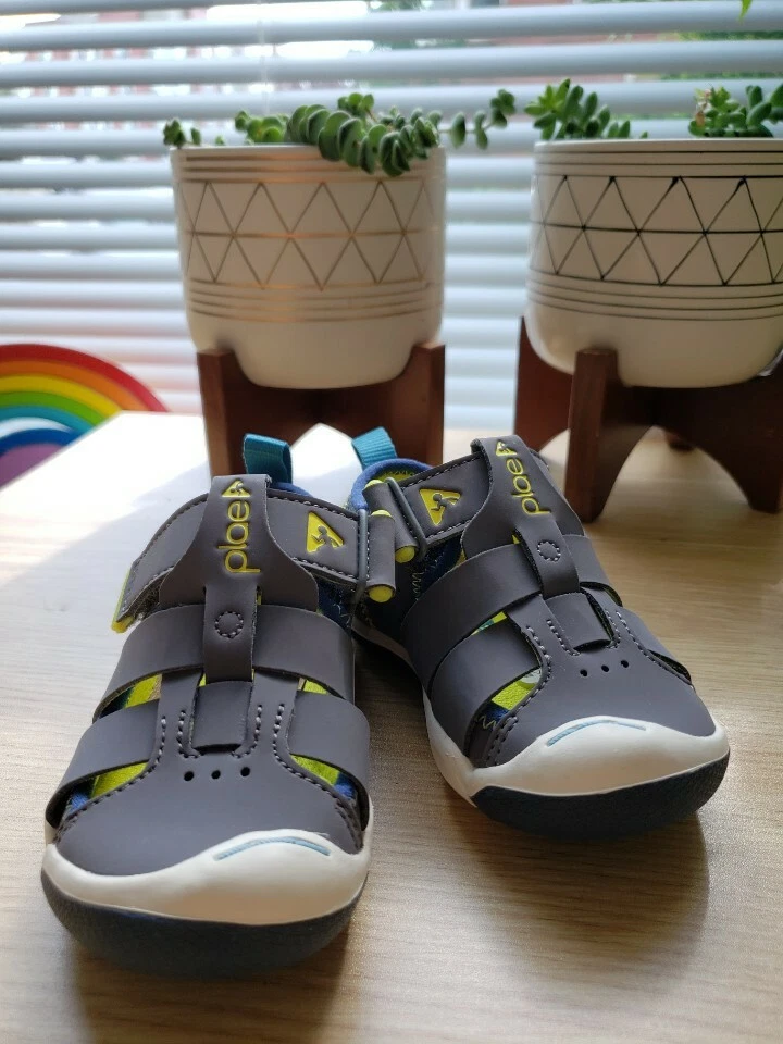 NEW PLAE Little Boys KIDS Summer Sam sneakers Shoes Grey size US 6