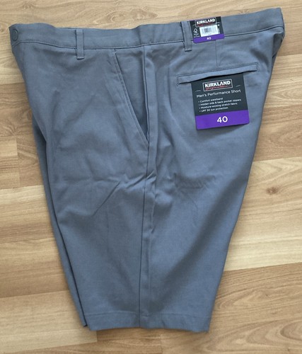 Kirkland Signature Men’s Performance Short Comfort Waistband UPF 50/GRAY 40 - Picture 6 of 7