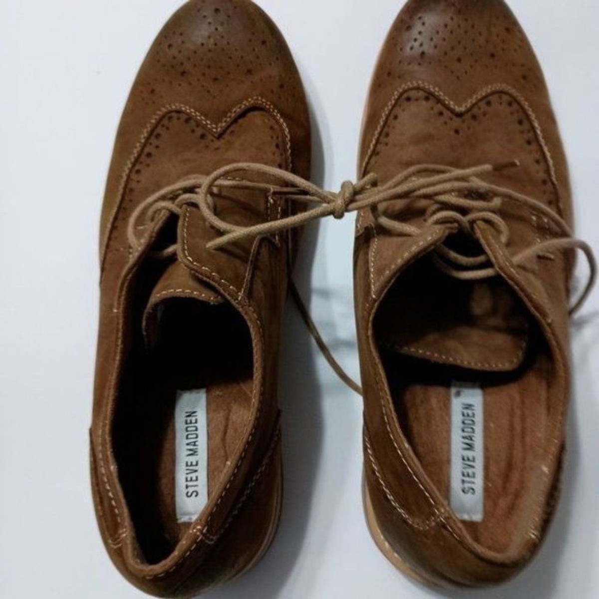 STEVE MADDEN, Men P-Lyte Suede Tan Wingtip Comfort Shoes  display picture 1