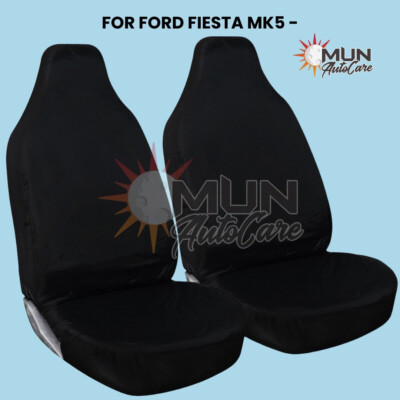 Fits Ford Fiesta MK5-Black Heavy Duty 100% Waterproof Car Seat