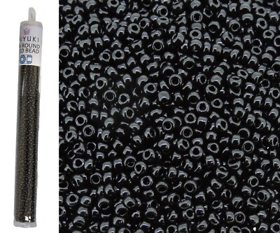 Miyuki Round Rocaille Seed Beads Size 11/0 24GM Opaque Black 11-401-5