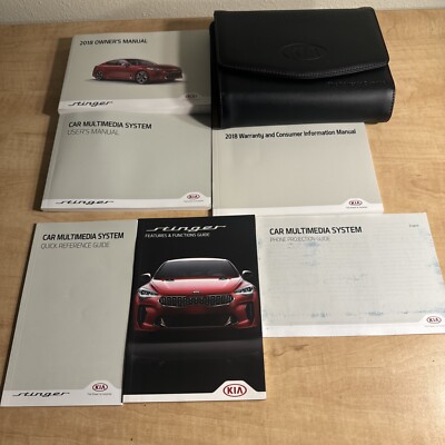 2018 Kia Stinger GT GT1 GT2 GTS Owners Manual W/ Case & Navigation OEM