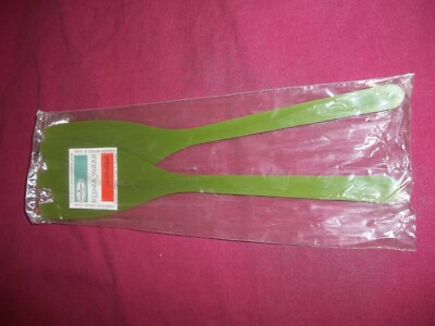 NOS David Douglas ACCALAC Salad Serving UTENSIL Set Avocado Green ACCA Roma Ware
