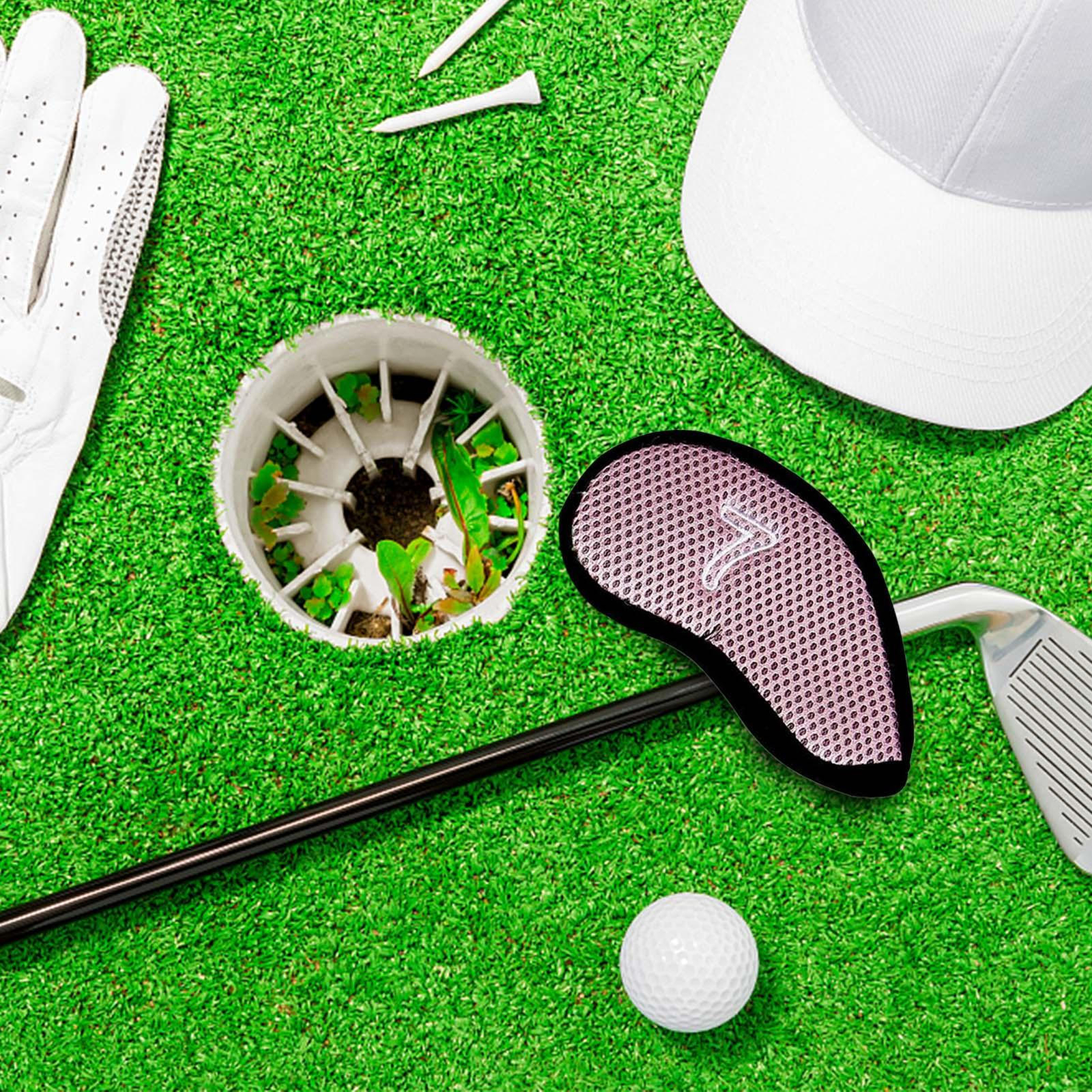 10pcs Golf Club Iron Head Cover Breathable Mesh Golf Head Cover for