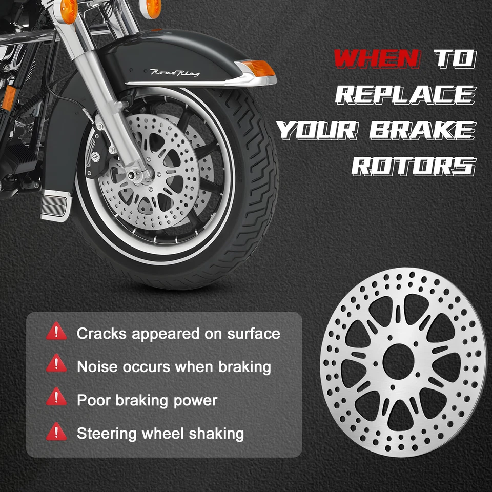 11.8" Harley Front Brake Rotors Bolts for Touring Bagger Road King Street Glide - Image 4 of 4