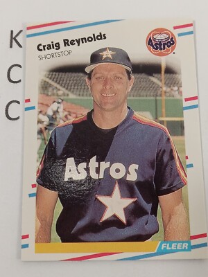 1988 Fleer MLB #454 Craig Reynolds Houston Astros
