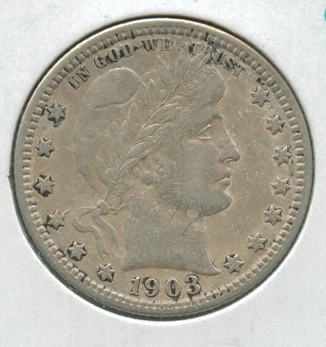 1903-P Silver Barber Quarter 25c Philadelphia Mint - SS777