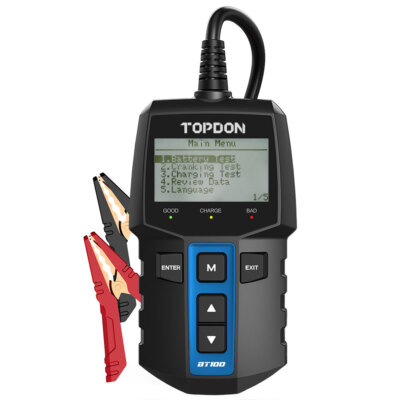 TOPDON BT100 12V Digital Car Battery Tester Automotive Testing Voltage Analyzer 