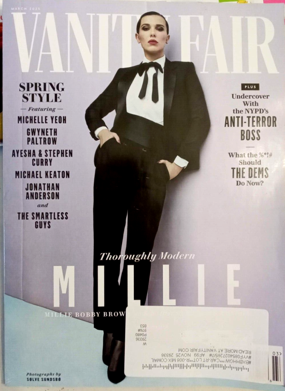 Vanity Fair Magazine Mar 2025 Millie Bobbie Brown Cover Spring Style NYPD Boss