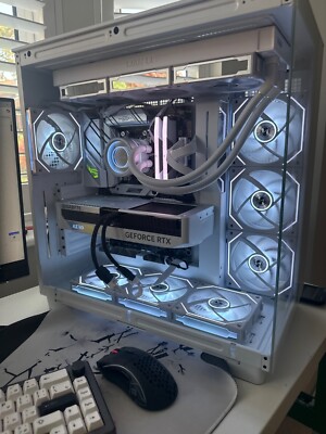 High End Custom All White Gaming PC Spezifikationen in Beschreibung aufgeführt 