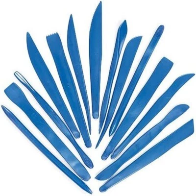 MAJOR BRUSHES 14 PLASTIC MODELLING TOOLS 14cm CLAY POTTERY SCULPEY FIMO MODEL CAKE DECORATING