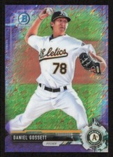 2017 Bowman Chrome DANIEL GOSSETT Purple Refractor Baseball card OAKLAND A's