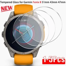 1-5PCS 9H Tempered Glass for Garmin Fenix 8 51mm 43mm 47mm Screen Protector Film