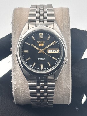 Seiko 5 7s26 Automatic Japan   Made Black Dial For Men,s Wrist Watch  