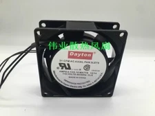 Dayton 31 CFM AC AXIAL FAN 3LE75 115V 0.13/015A 8025 8cm 2-Wire Cooling Fan
