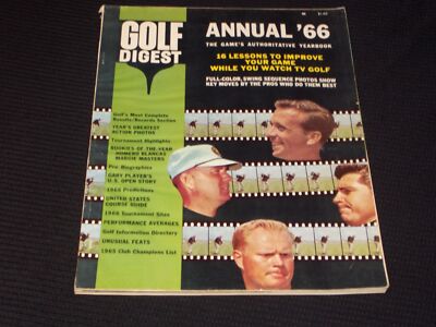 1966 ANNUAL EDITION GOLF DIGEST MAGAZINE - JACK NICKLAUS FRONT COVER - E 341