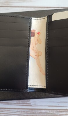 Porte-cartes Paul Smith "Naked Lady" - Cuir Noir, Occasion Rare, Design Iconique