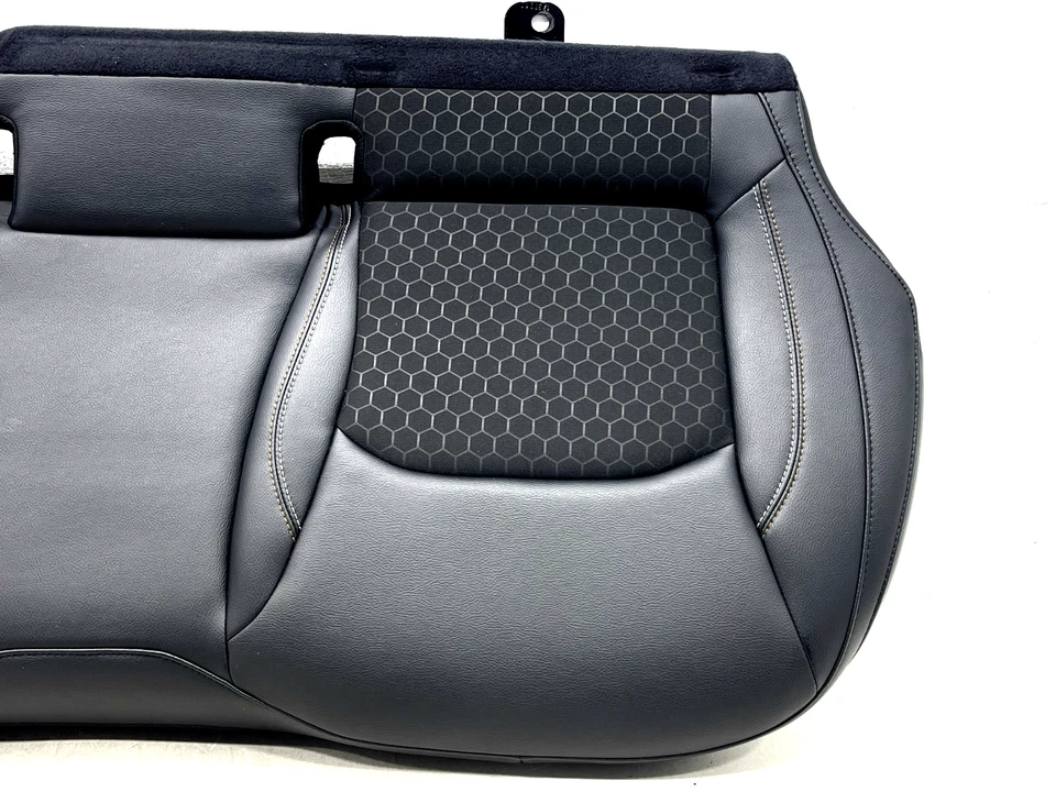 Jeep Compass 2017-2021 asiento inferior trasero cojín banco cuero negro punto naranja Foto 4 de 4