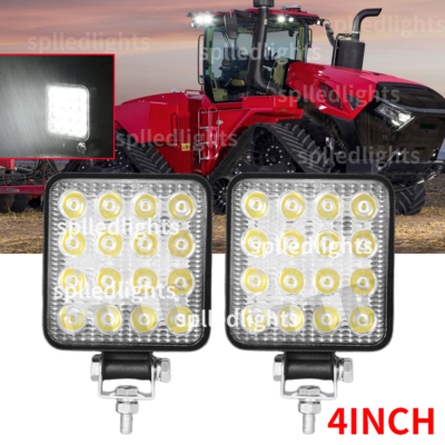 #ad #ad fit JCB Backhoe 3CX 3C 3DX 4CX 4DX 2C 2CX Square 2x 4inch Flood LED Work Lights $15.00