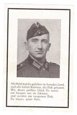 Sterbebild / death card Grenadier Regiment viele Orden 1944